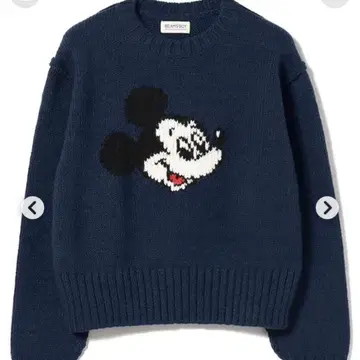 BEAMS BOY 미키마우스 니트 스웨터 네이비 디즈니