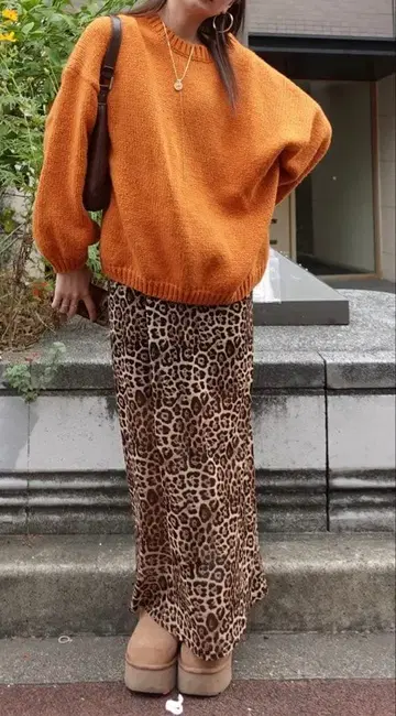 teen boop 백 오픈 레오파드 원피스