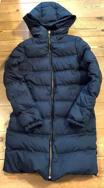 그린 라벨 릴랙싱 후드 롱 다운 자켓 네이비 리버서블