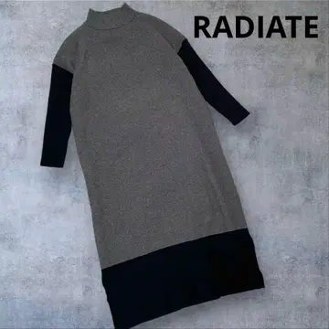 RADIATE 야마다야 바이컬러 하이넥 니트 원피스 M
