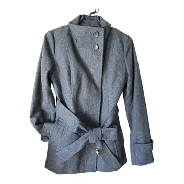 쿠 드 샹스 그레이 울 혼방 숏코트 사이즈 38