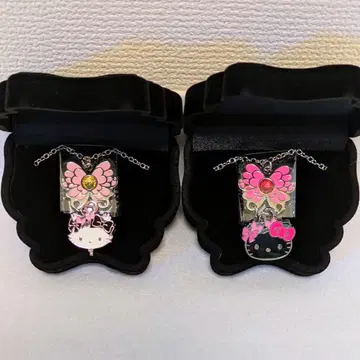 키티 & 챠미키티 버터플라이 목걸이 세트 산리오 시크릿