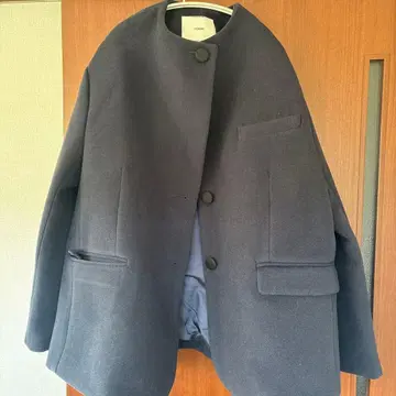 FORME 노카라 재킷 네이비