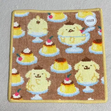 페이러 feiler 폼폼푸딩 콜라보 손수건 푸딩 미사용 새상품