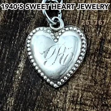 스위트하트 주얼리 도트 실버 빈티지 목걸이 NAVY