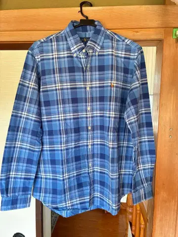 랄프 로렌 블루 계열 체크 긴팔 셔츠 L 사이즈