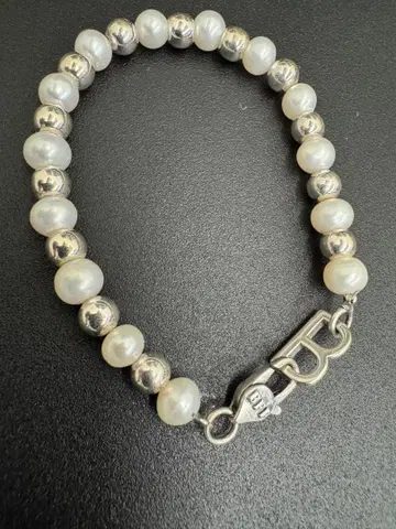 실버 925 소재 펄 팔찌 b