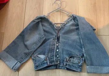 Levi's V넥 데님 자켓 리메이크
