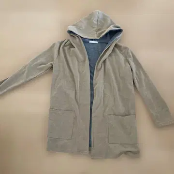 natural mist 후드 부착 롱 코트 카멜