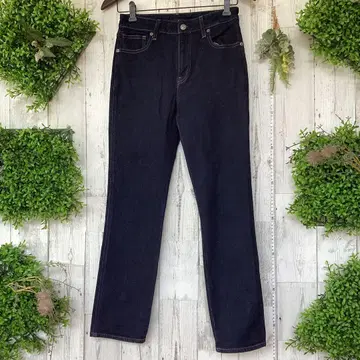 평평하게 놓음 허리 34 스트레치 밑위 26