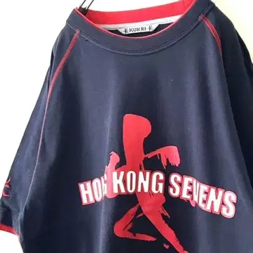 KUKRI 홍콩 세븐스 2006 티셔츠 L 네이비 네이비 컬러 구제 의류