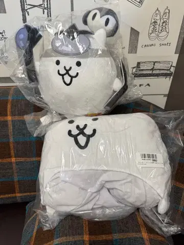 냥코 대전쟁 원숭이와 게의 싸움과 털복숭이 고양이 봉제 인형 세트