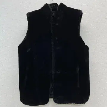 [ M10 ] 블랙 퍼 베스트 새상품급