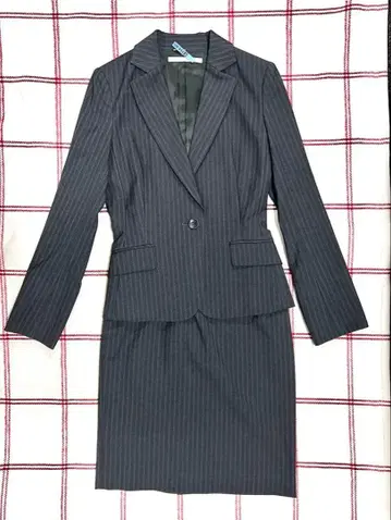 Luxjewel 취업 정장 그레이 x 파랑 핀스트라이프 상하의