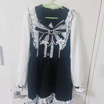 DearMyLove 장미 레이스 진주 리본 하트 비쥬 원피스 M 사이즈