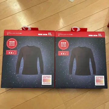 UNIQLO HEATTECH 울트라 웜 남성용 XL 사이즈 와인색 2세트