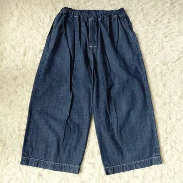2 플러스투 마크앤드플러스 데님 와이드 팬츠 코튼 팬츠 일본제