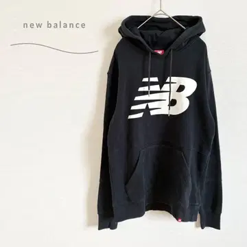 뉴발란스 후드티 맨투맨 긴팔 로고 블랙