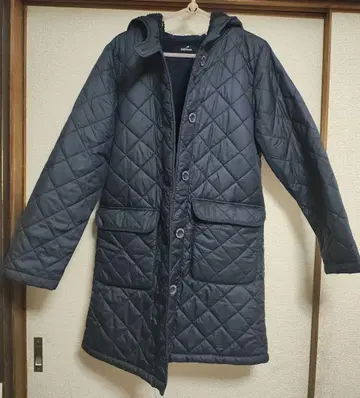 네이비 퀼팅 코트 M