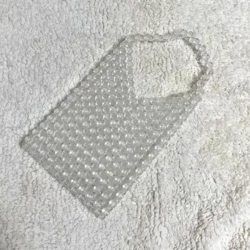 [ 미사용 새상품 ] LOWRYSFARM(로리즈팜) 비즈 클리어 핸드백