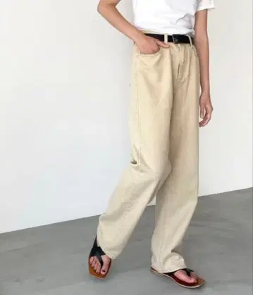 엘르 마르(El mar) 캐널진 하이웨스트 트윌 스트레이트 데님