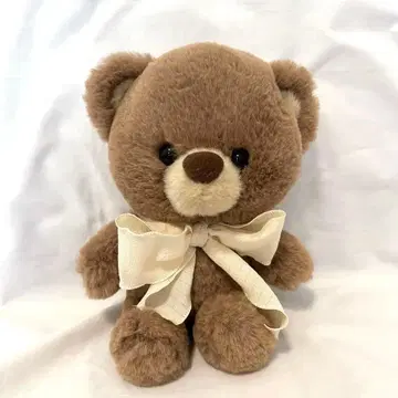 Aurora 브라운 봉제 인형 약 20cm 리본 포함