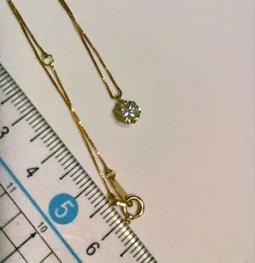 0.8캐럿 다이아 핑크 골드 목걸이