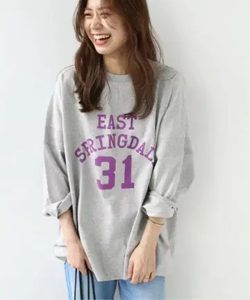 새상품급! 챔피온 저널 스탠다드 별주 롱 T셔츠 그레이