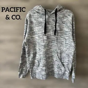 PACIFIC & CO. 그레이 마블 무늬 후드티