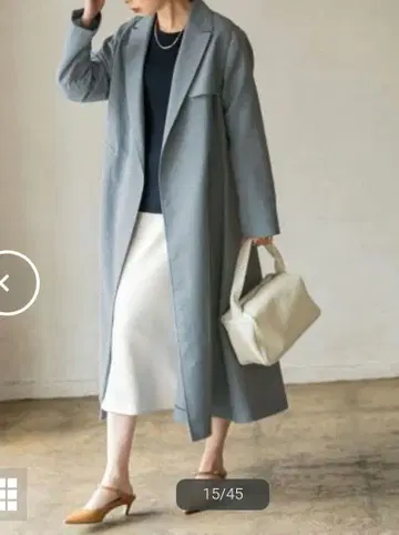 NOBLE 라이트 풀 크로스 체스터 코트