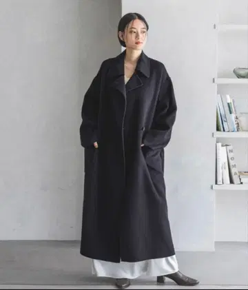 아파트바이 카시프 3WAY 스탠드 롱 코트 네이비 S 사이즈