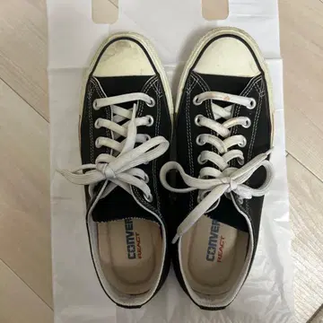 CONVERSE REACT 블랙/화이트 로우컷