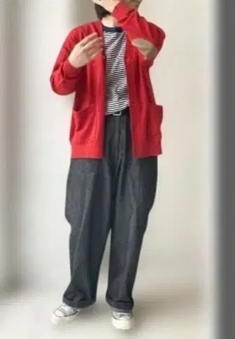 내추럴 런드리 NATURALLAUNDRY 엘보 패치 가디건