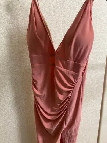 캬바쿠라 롱 슬릿 드레스