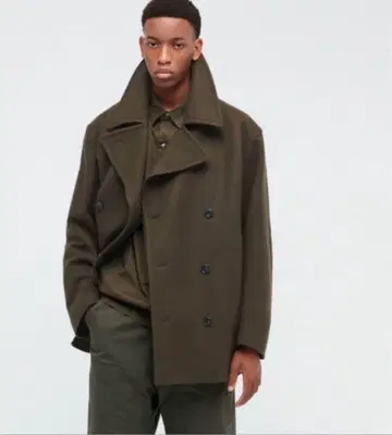 새상품급 UNIQLO +J 울 블렌드 오버 사이즈 피코트