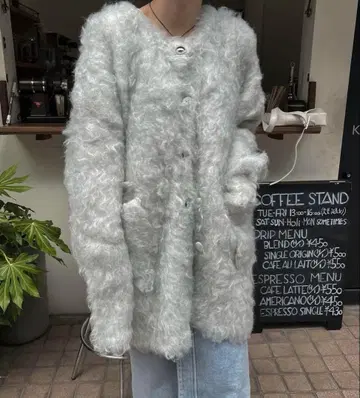 윌프리 brushed reversible lightly knit