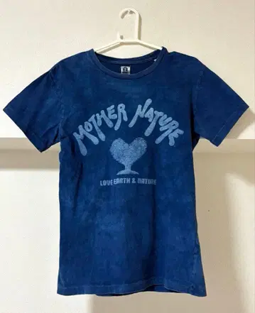 하리란 MOTHER NATURE 반팔 T셔츠 인디고 염색 S 사이즈