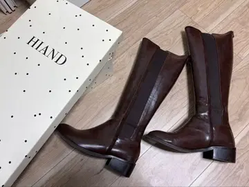 hiand 롱 부츠 브라운