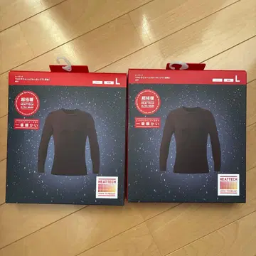UNIQLO HEATTECH 울트라 웜 남성용 L 사이즈 와인색 2세트