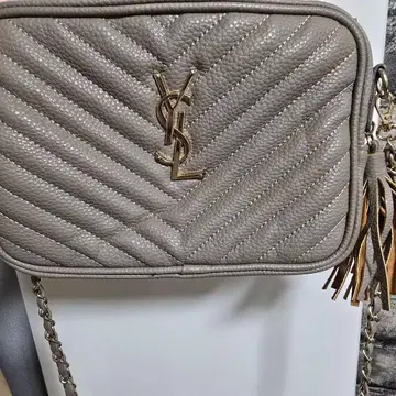 베이지 퀼팅 숄더백