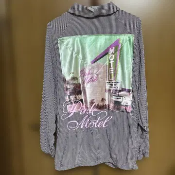RNA 핑크 모텔 스트라이프 패턴 아우터