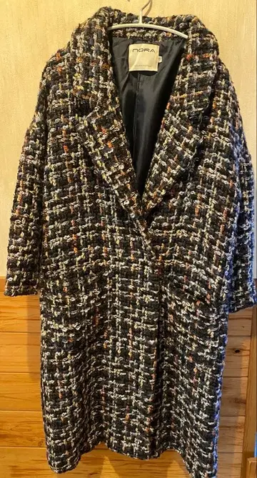 NORA 멀티 컬러 트위드 롱 코트