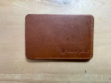snow peak 가죽 패스 케이스 브라운