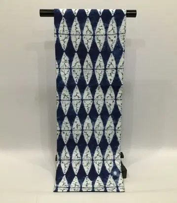 [1579] 네이비 나염 본고장 시오자와  리 후쿠로 오비 증지 있음