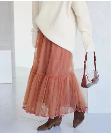 IENA 롱 샤샤 스커트 사이즈 38