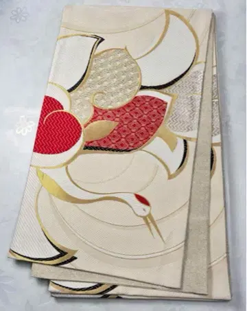 fk-25 순수 실크 후쿠로 오비 후리소데 성인식 멋짐 새상품급