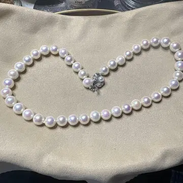 핑크 계열 고급 조개 진주 9mm 대형 40cm 목걸이