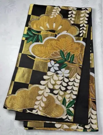 fk-30 화학 섬유 후쿠로 오비 후리소데 성인식 새상품급