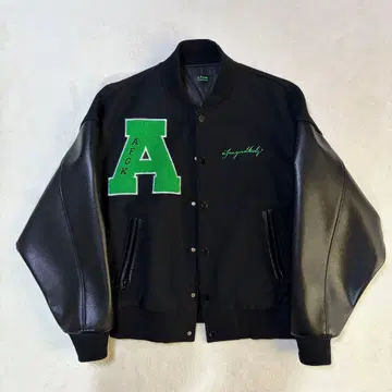 AFGK 바시티 자켓 블랙/그린