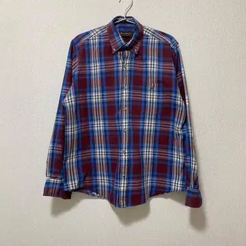 일레븐 식스티 식스 긴팔 체크 셔츠 버튼 다운 M